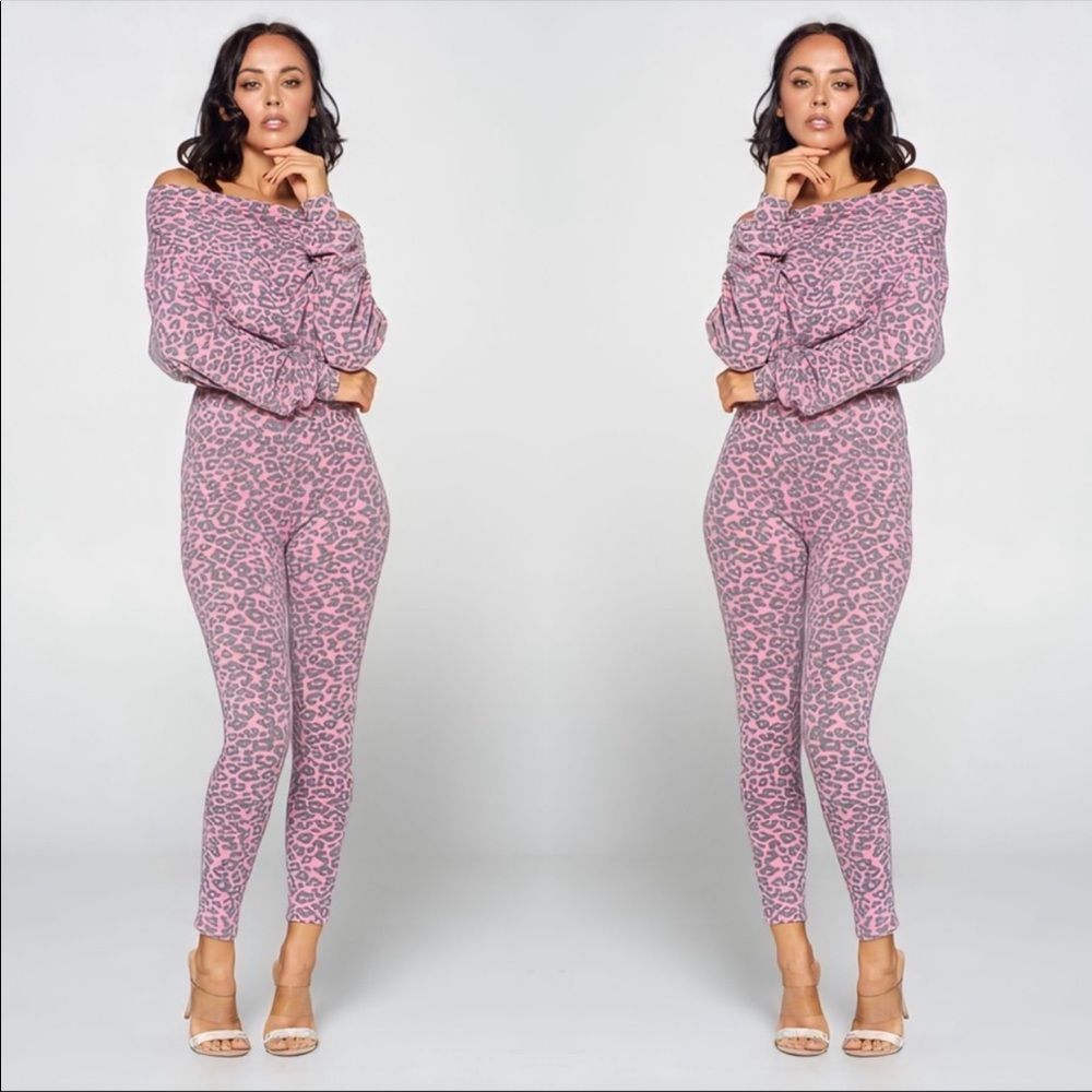 Animal Print Pant Set